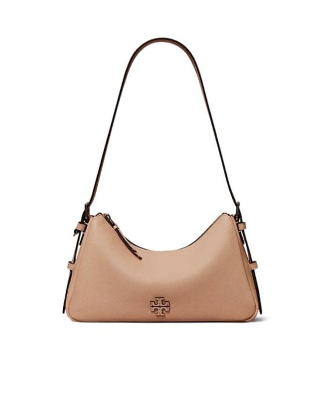 Tory Burch Natural Zippered Shoulder Bag