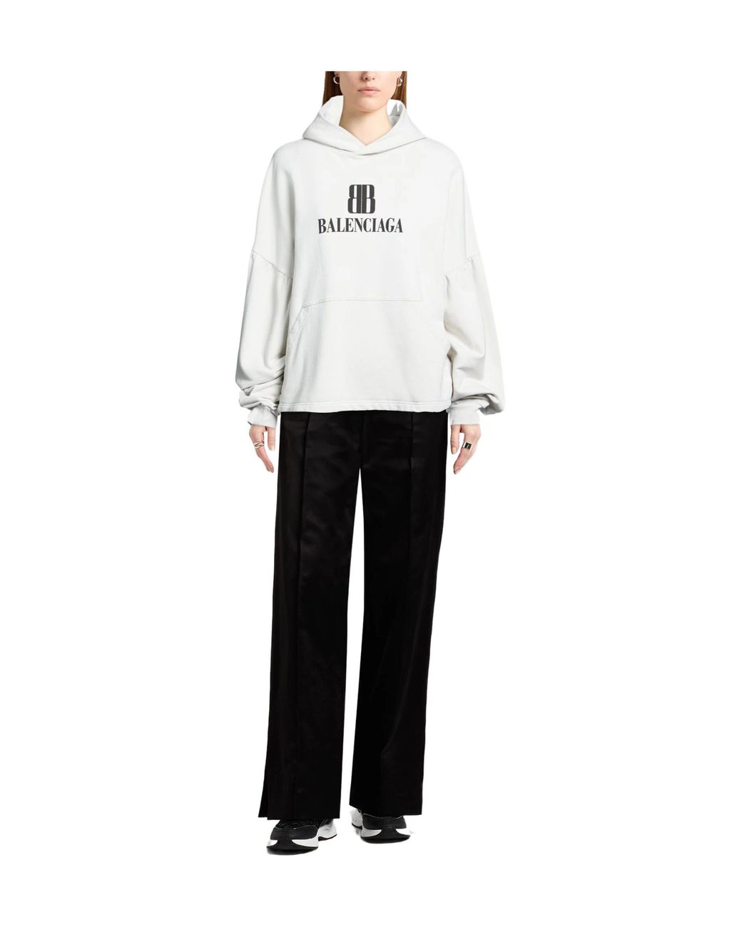 Balenciaga White Oversized Hoodie