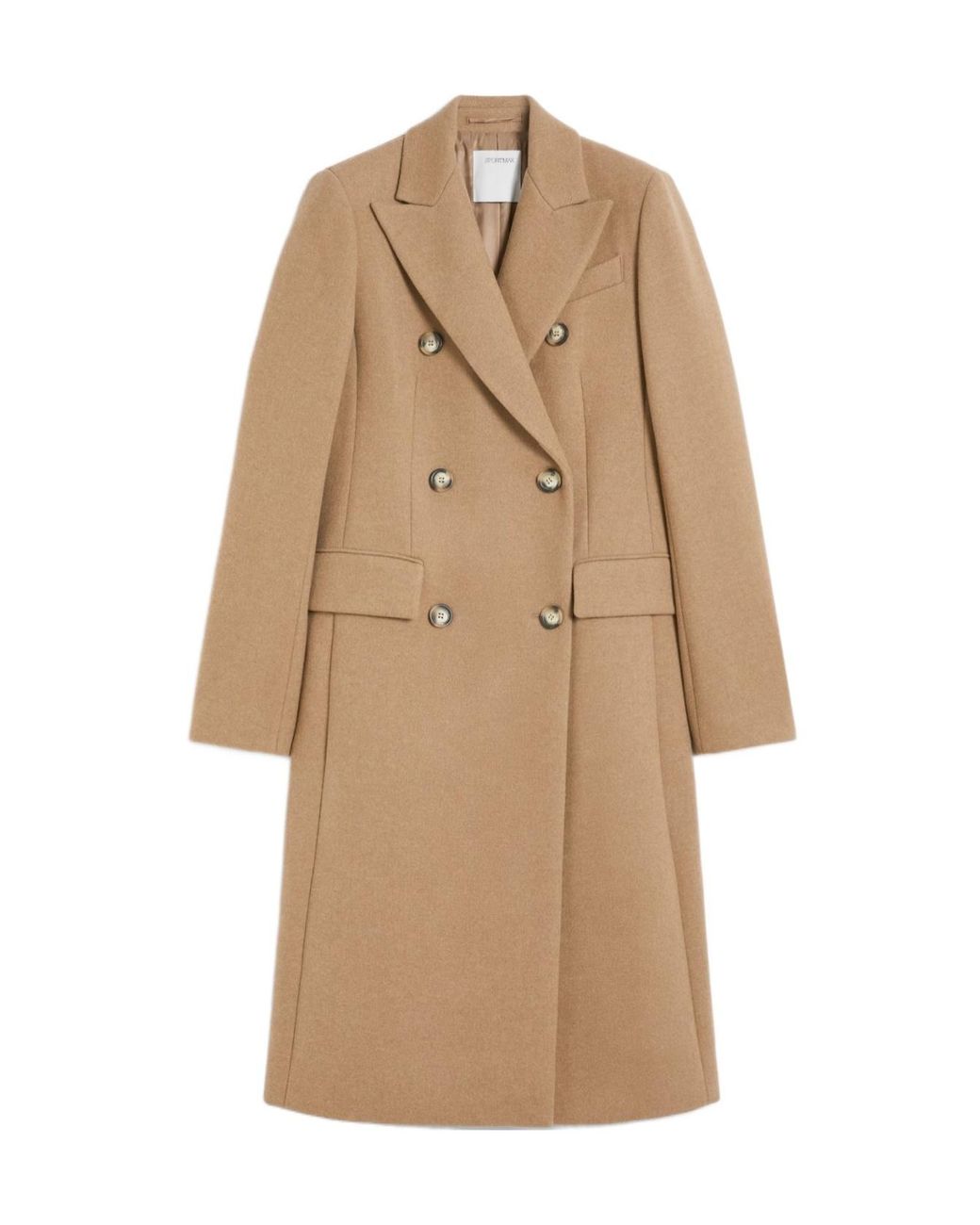 Sportmax Natural Ghia Double-Breasted Belted Trench Coat