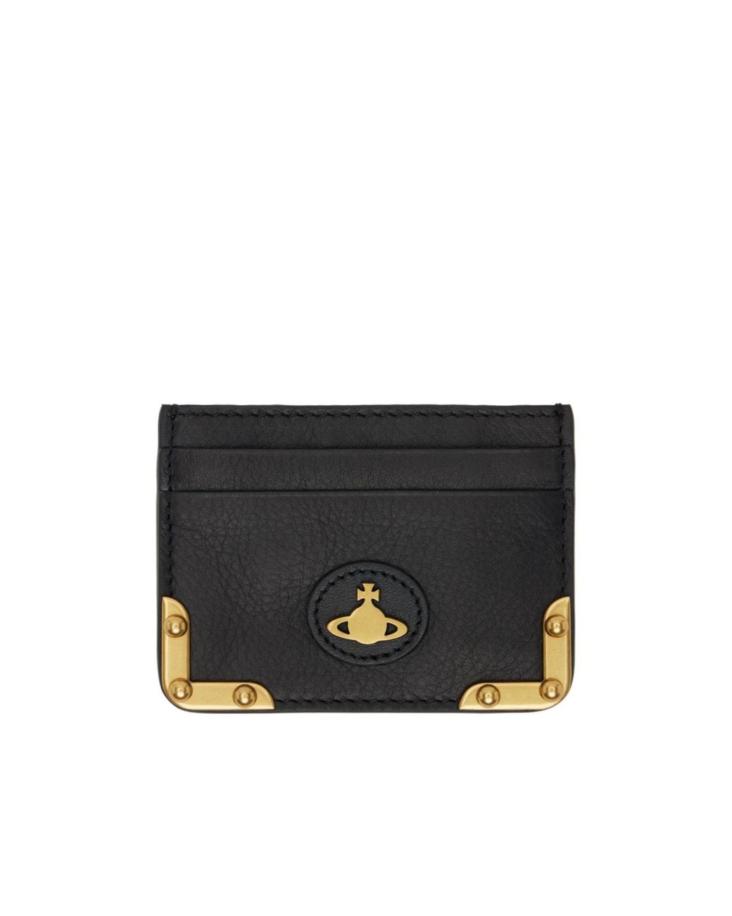 Vivienne Westwood Black Flat Orb Card Pack for men