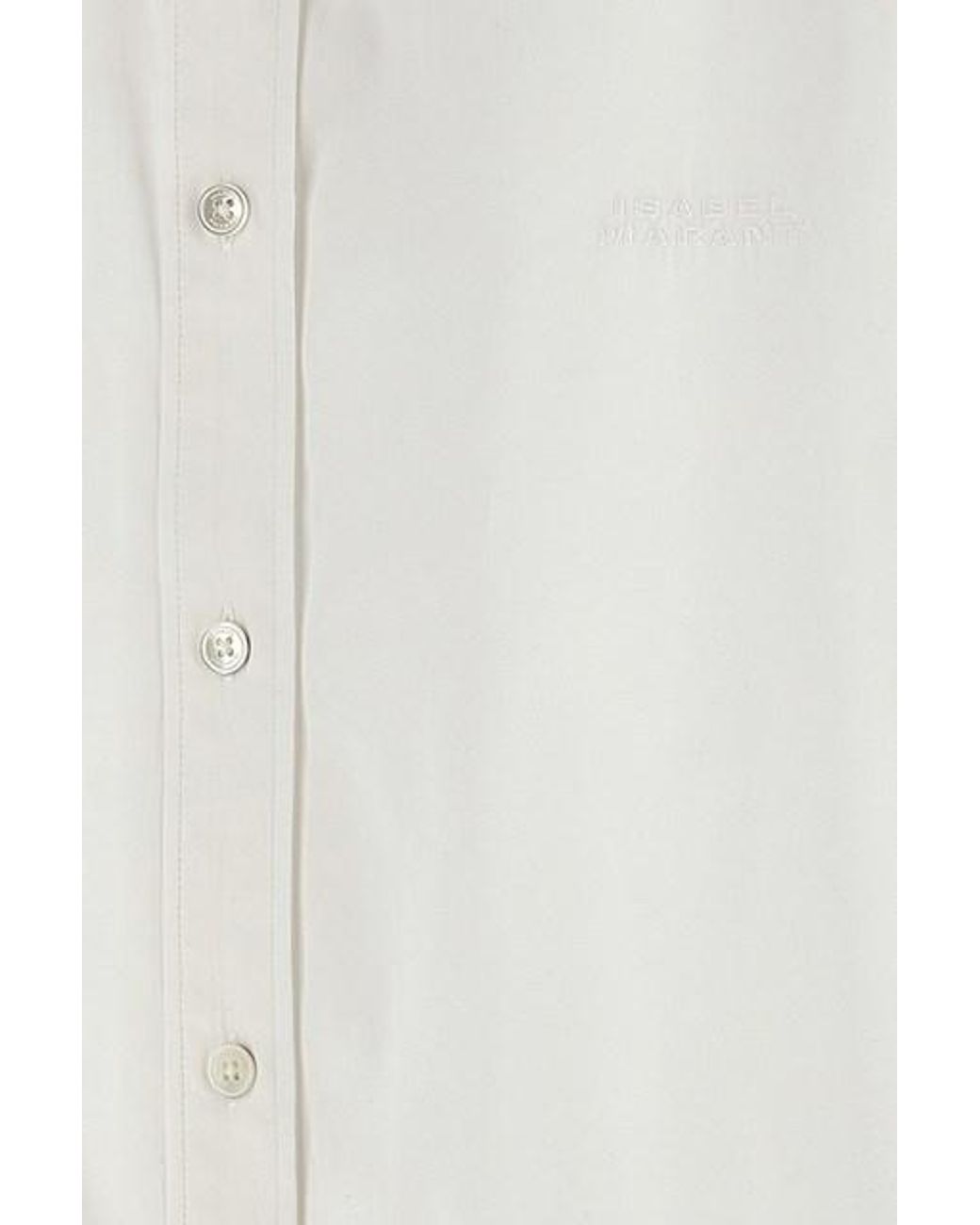 Isabel Marant White Fabriza Long-Sleeved Shirt