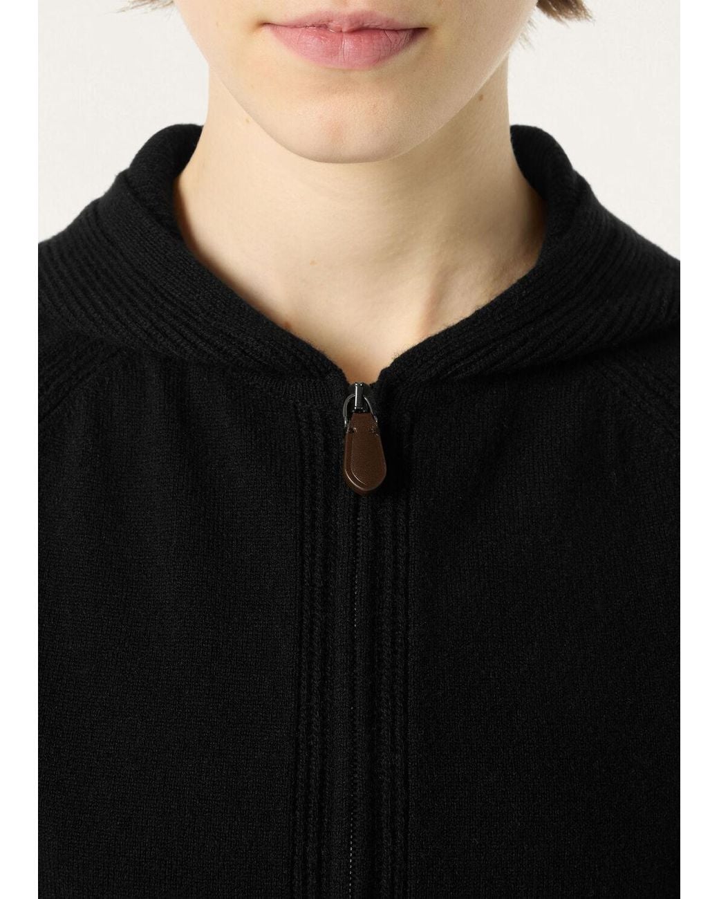 Loro Piana Blue Zip-Up Hooded Cardigan