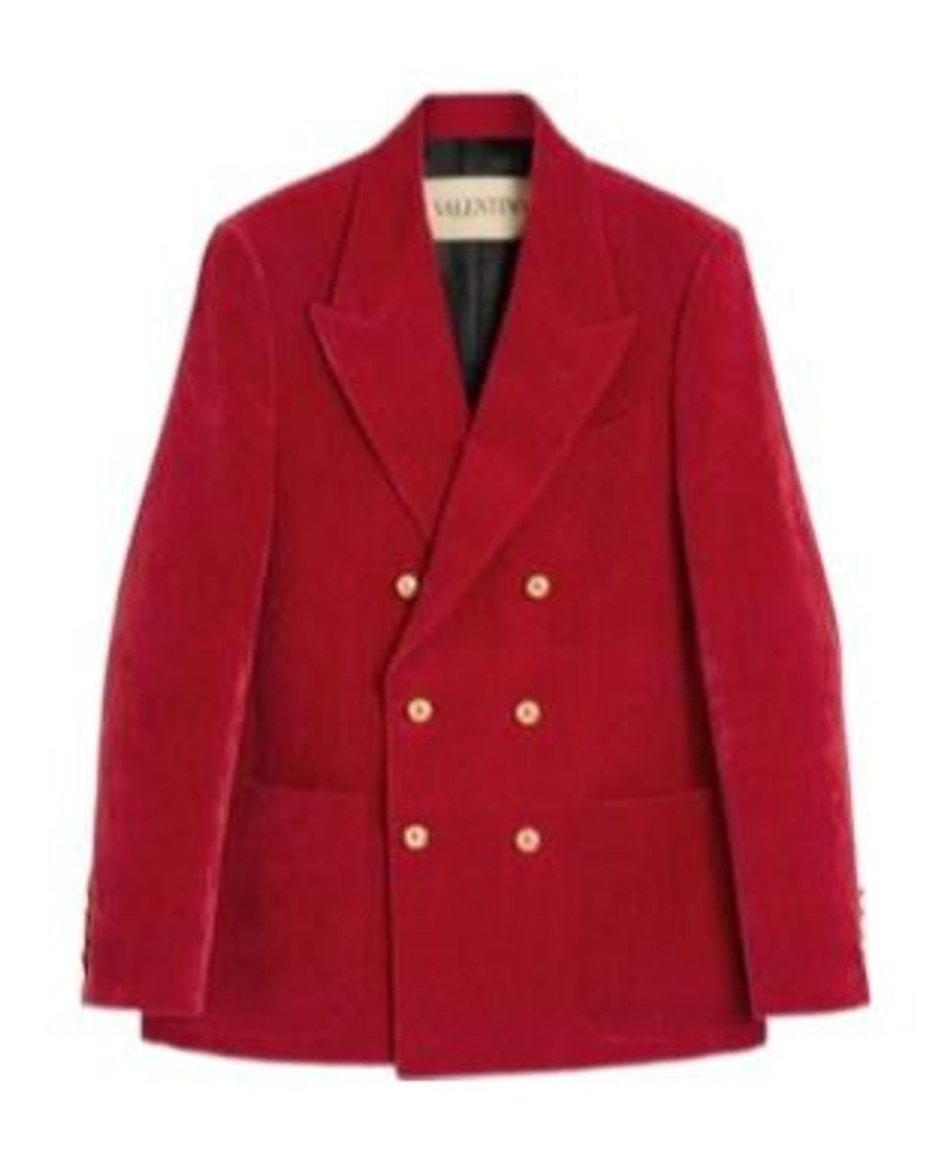 Valentino Red Double-Breasted Long-Sleeved Jacket for men