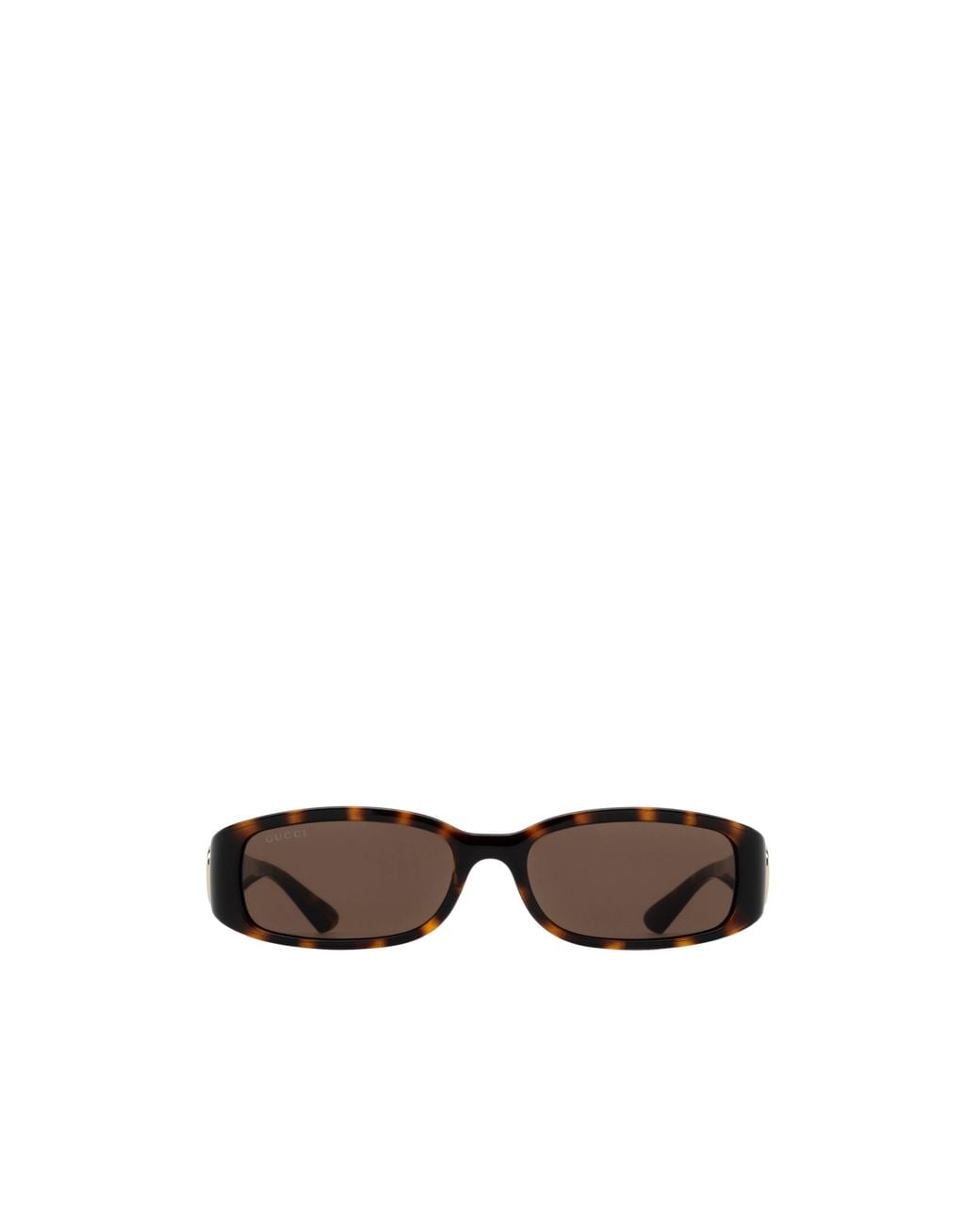 Gucci White Eyewear Rectangular Frame Sunglasses