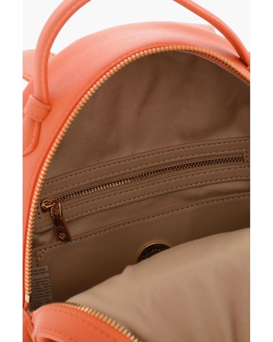 Moschino Orange Logo Backpack