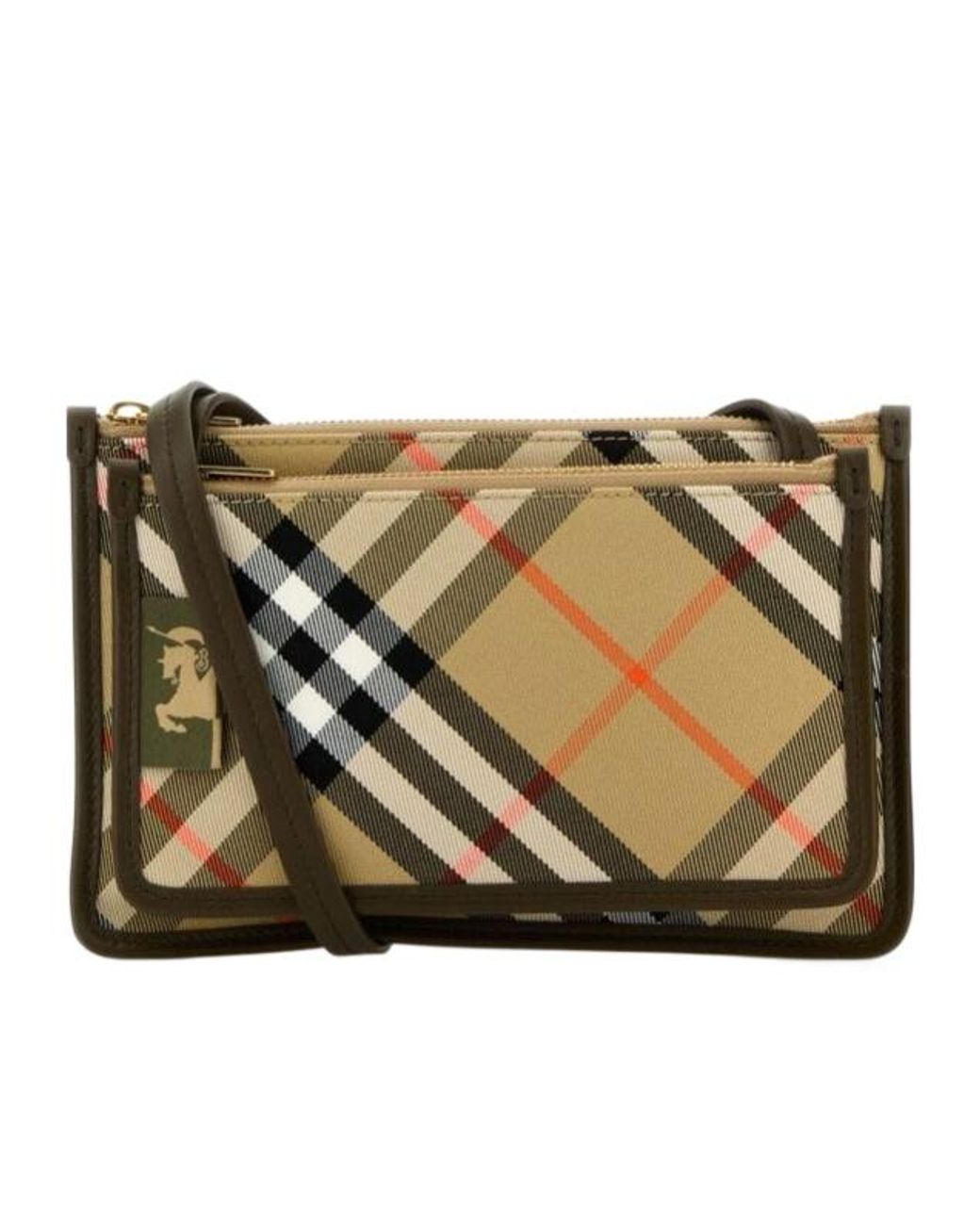 Burberry Metallic Checked Sling Crossbody Bag