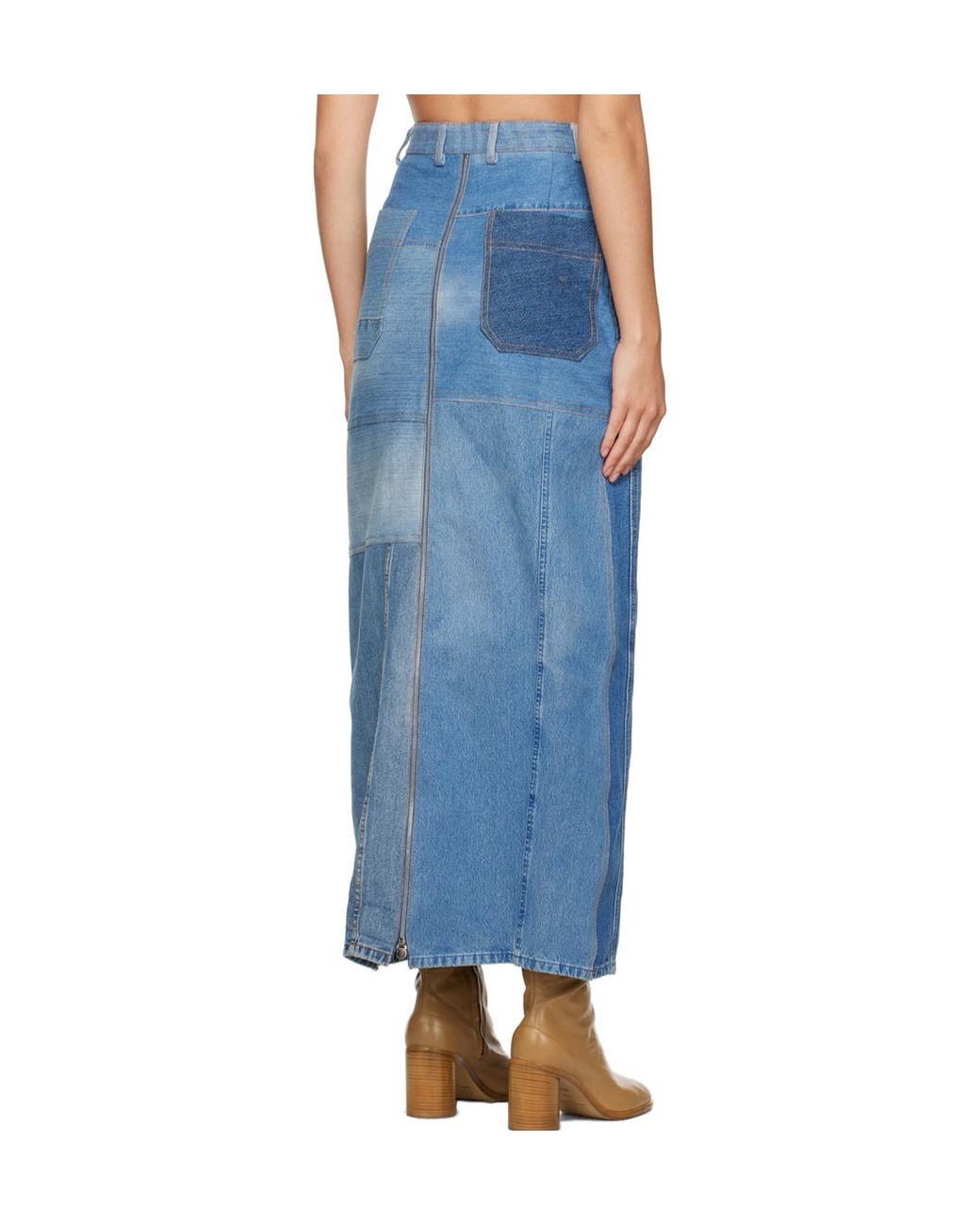 Niccolò Pasqualetti Blue Patta Denim Skirt