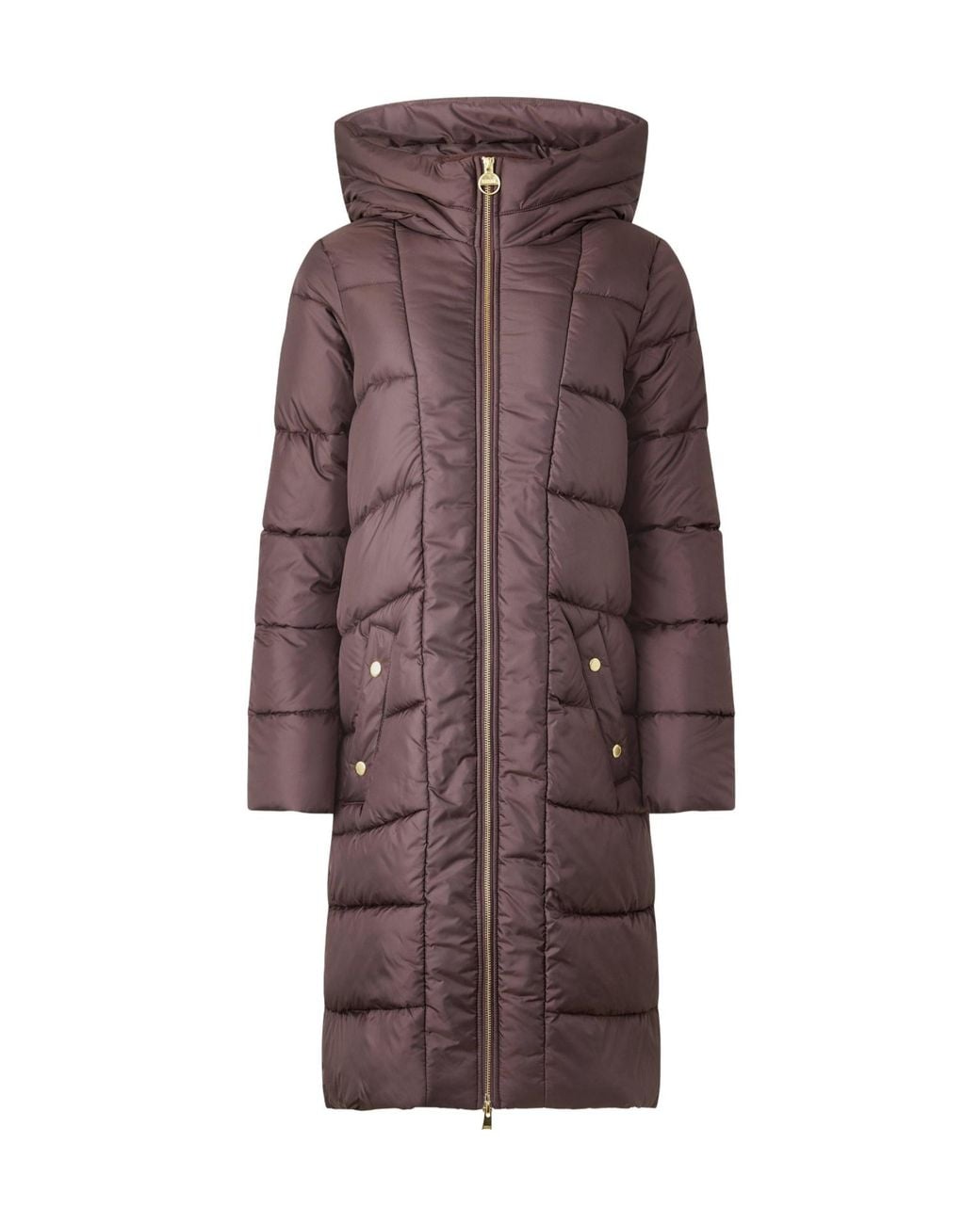 Barbour Brown Long Puffer Jacket