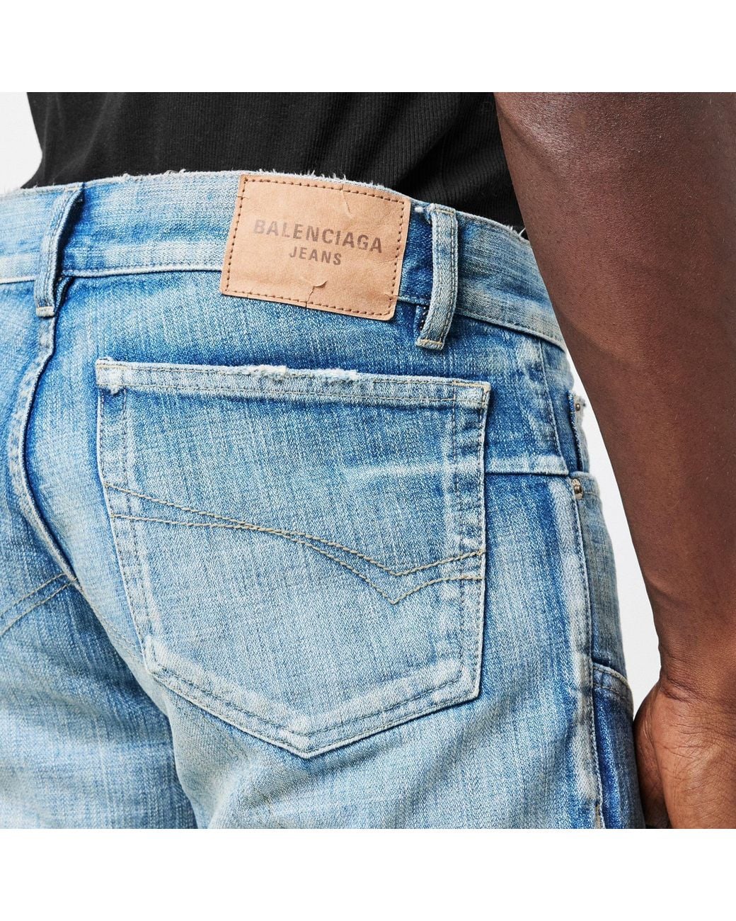 Balenciaga Blue Bal Low-Waist Jean for men