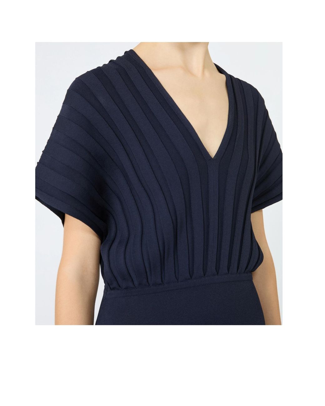 Max Mara Blue Short-Sleeved Dress