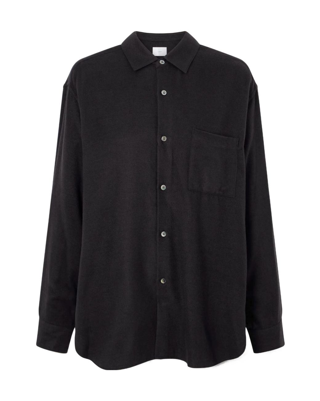 Ssstein Black Relaxed Silk-Blend Shirt