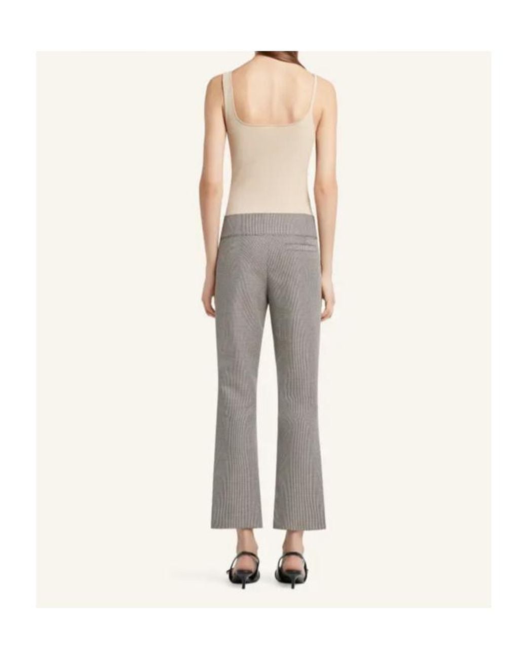 Courreges Gray Houndstooth Trousers