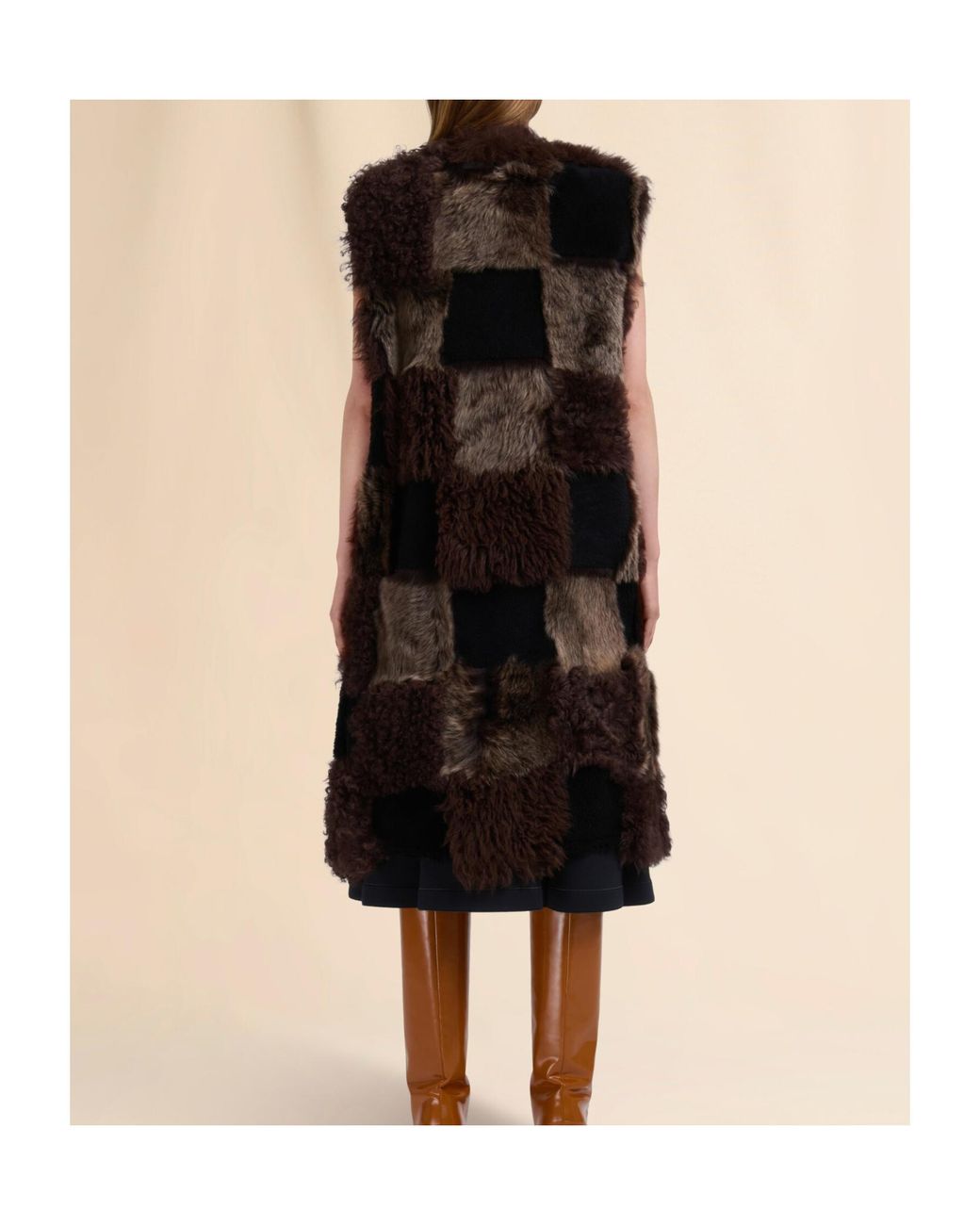 Marni Black Shearling Long Vest