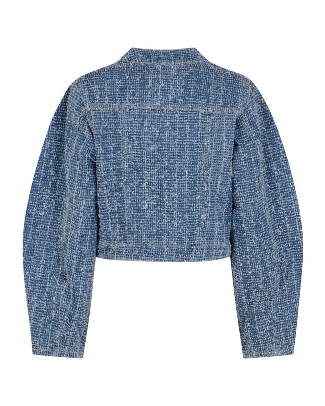 ROTATE BIRGER CHRISTENSEN Blue Long Sleeve Casual Jacket
