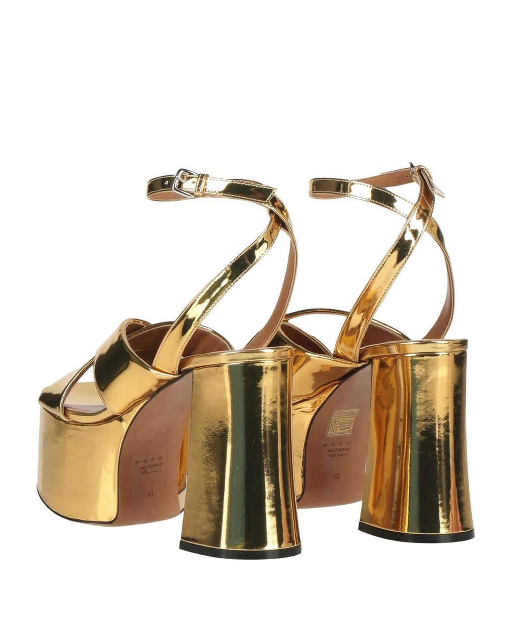 Marni Metallic Leather High-Heeled Sandals
