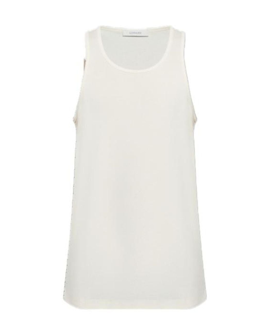 Lemaire White Classic Scoop-Neck Tank Top for men