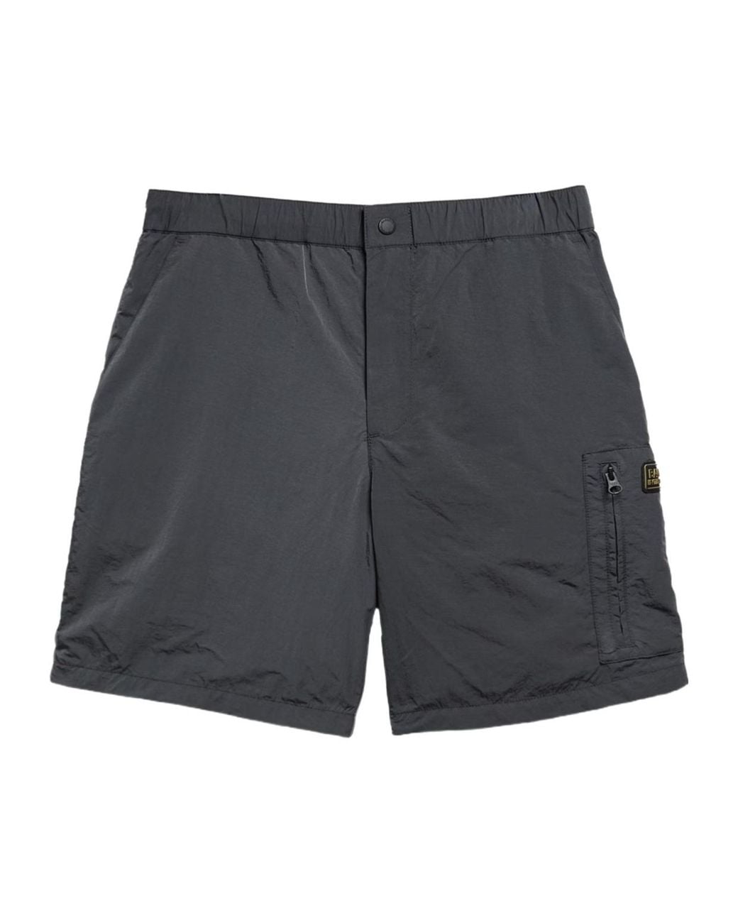 Barbour Gray Logo Patch Shorts for men