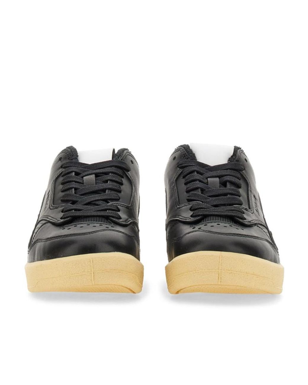 Jil Sander Black Round-Toe Lace-Up Sneakers
