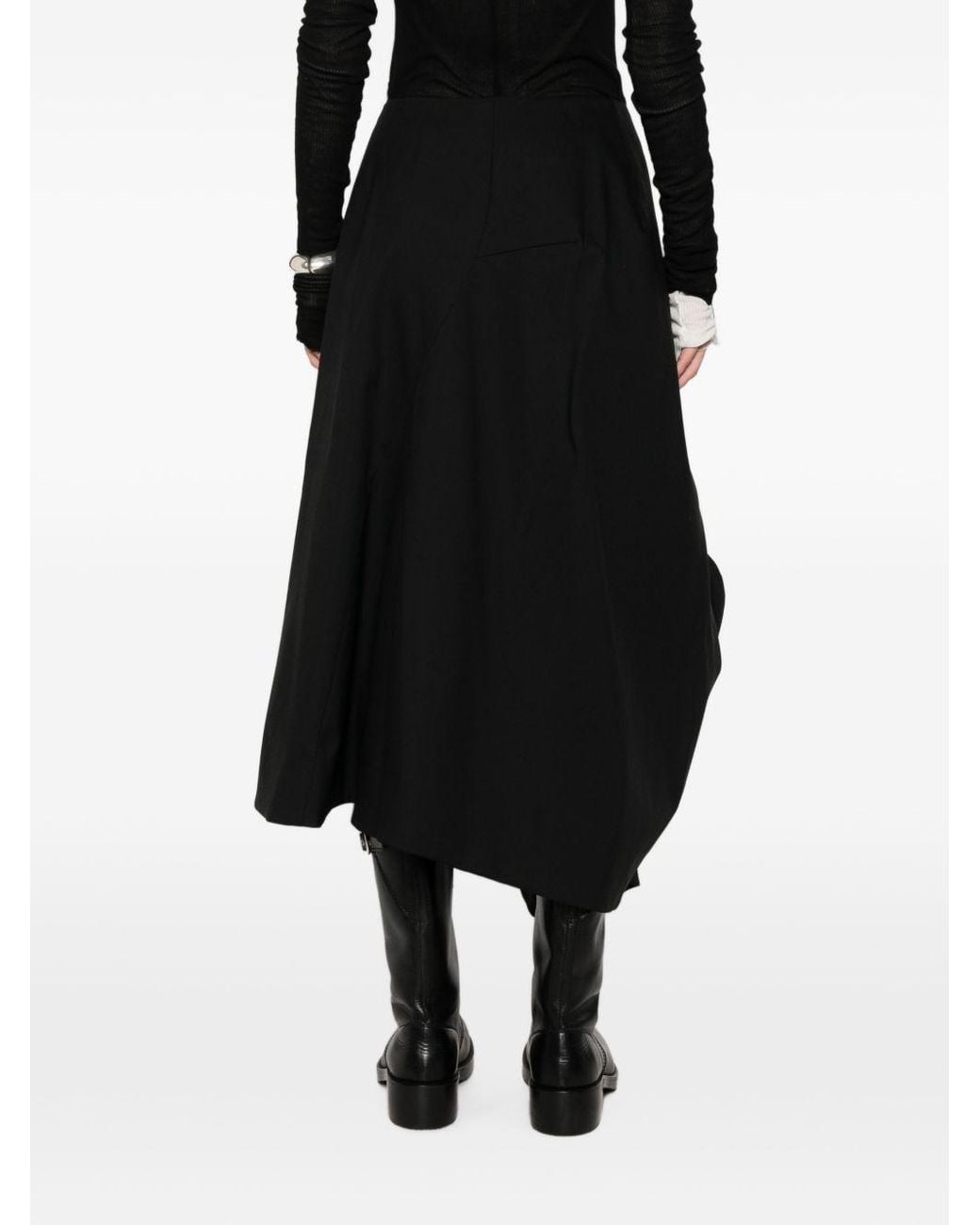 Comme des Garçons Black Asymmetric Draped Skirt