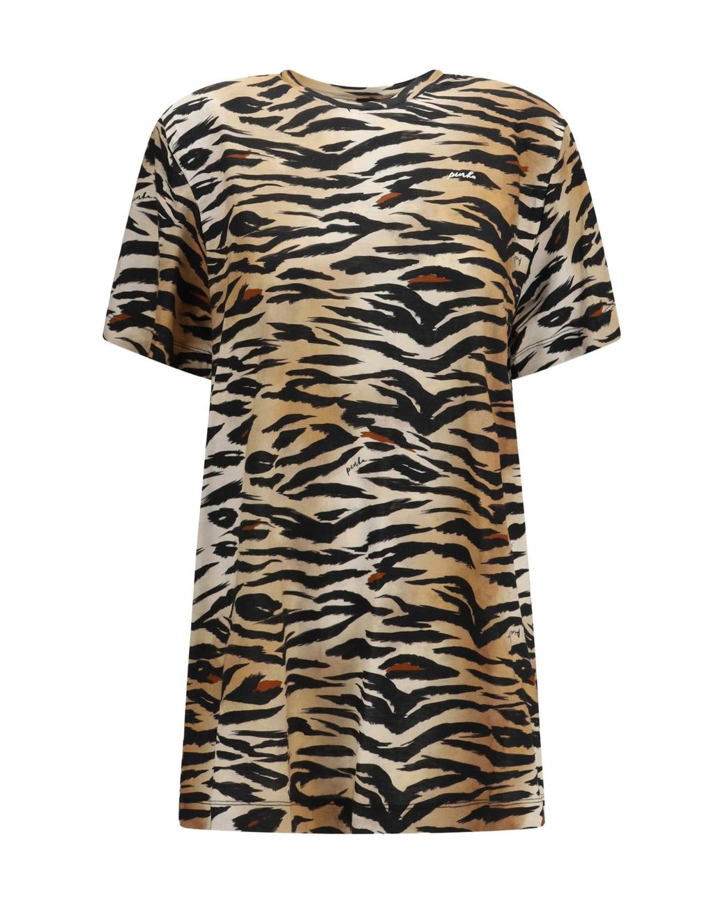 Pinko Black Tiger Print Knitted Top