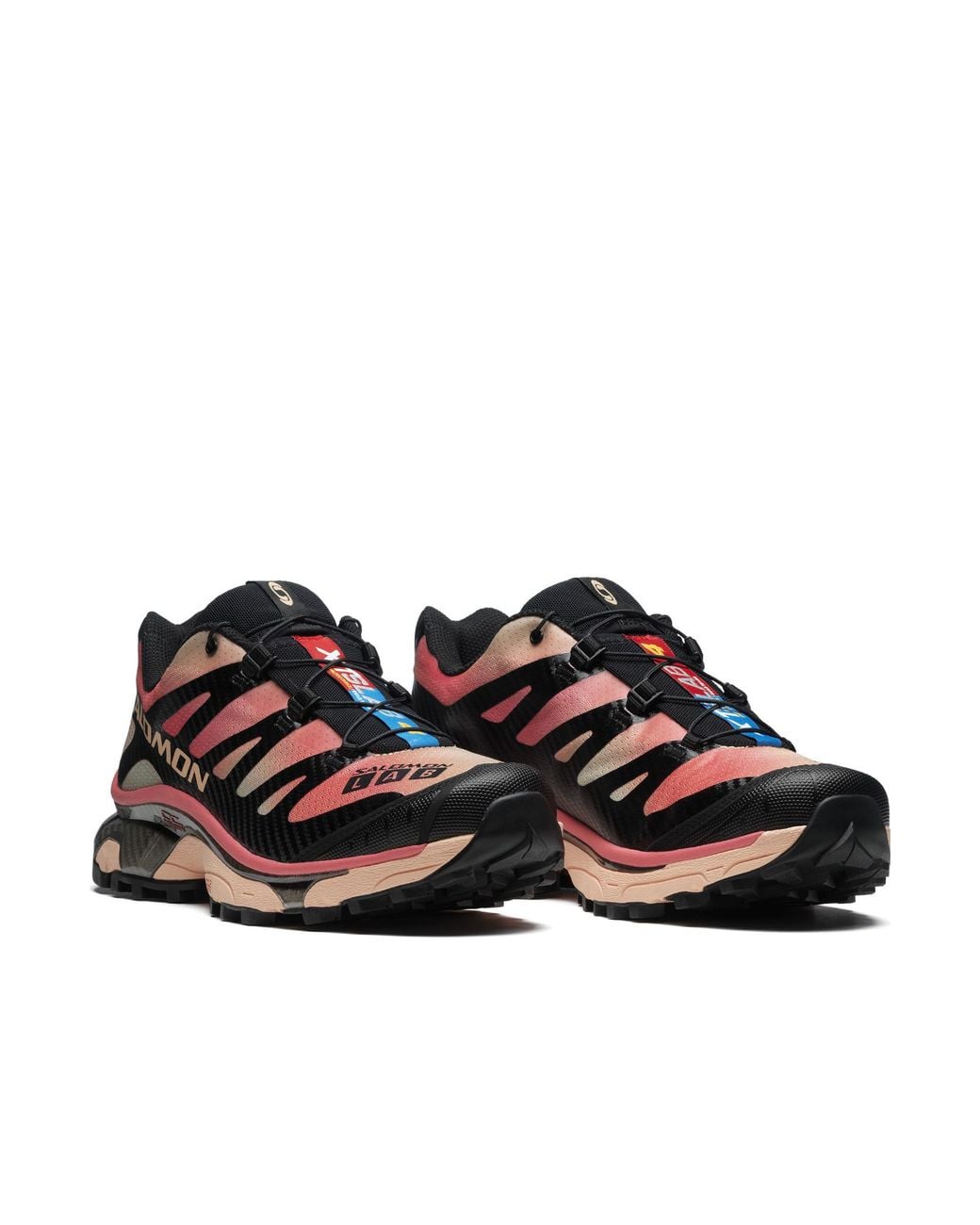 Salomon Lab Brown Salomon Xt-4 Og Aurora Borealis Logo Printed Sneakers