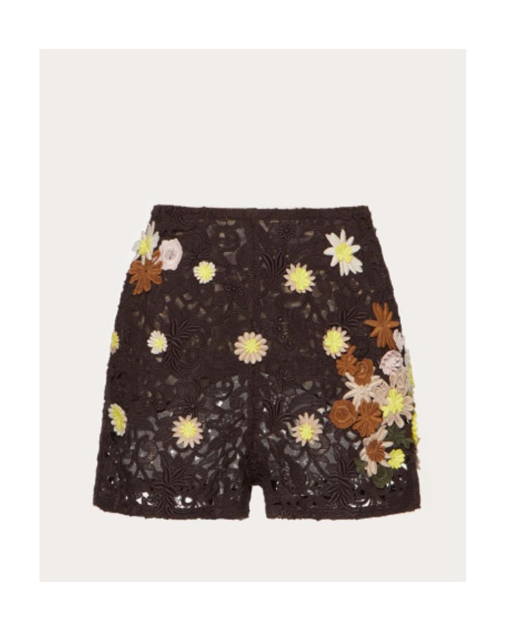Valentino Multicolor Logo Embroidered Shorts