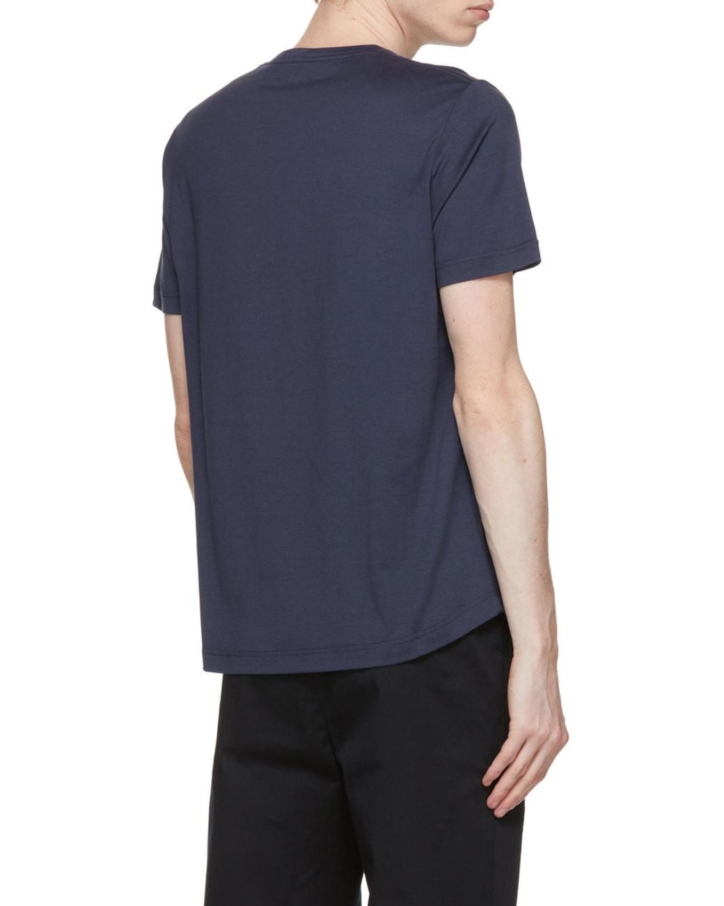 Loro Piana Blue Short-Sleeved Jersey T-Shirt for men