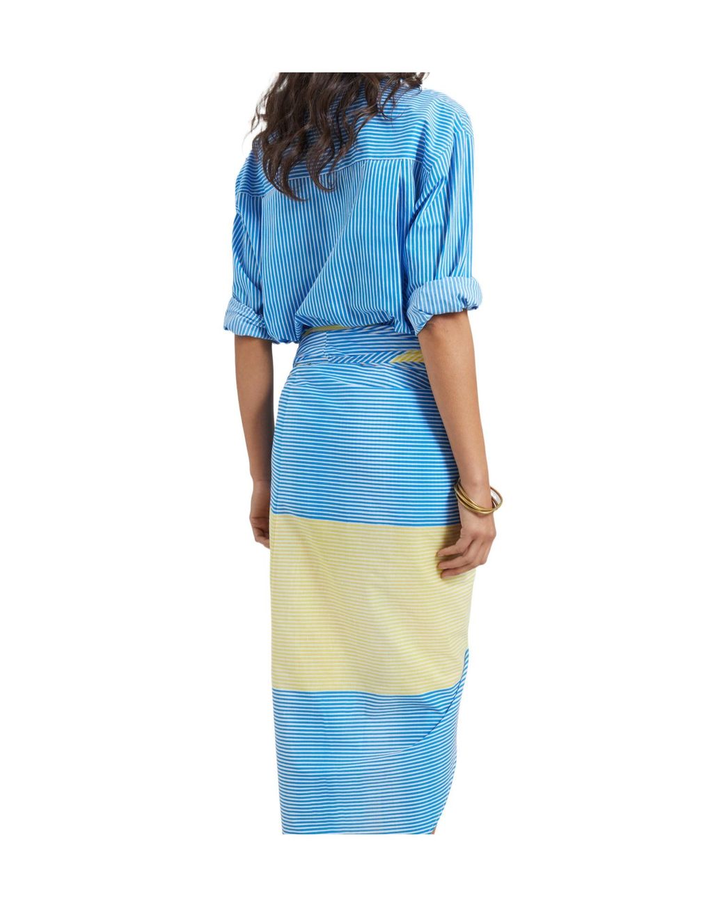 Frankie Shop Blue Peri Cotton Shirt