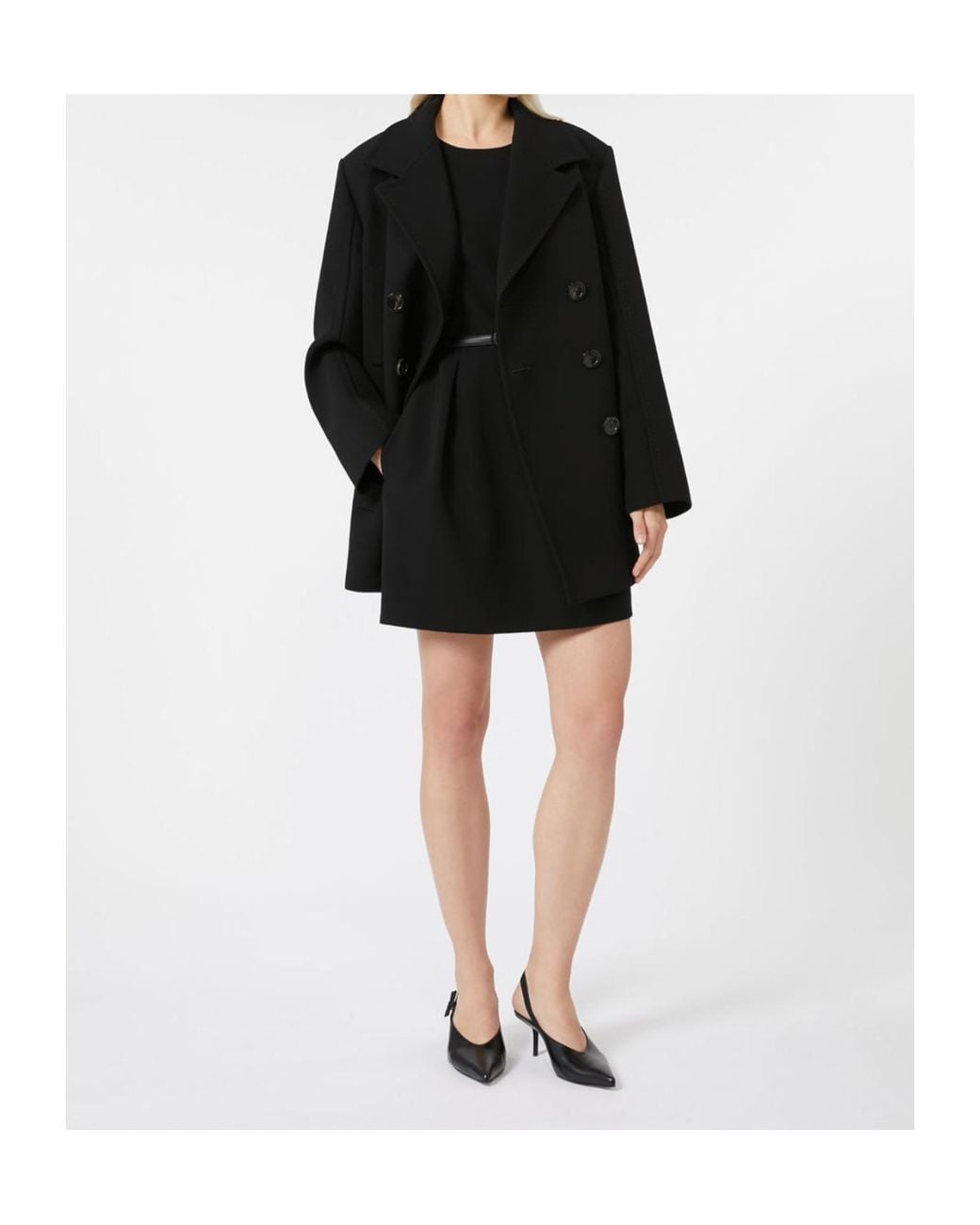 Max Mara Black Studio Janzir Double-Breasted Jacket