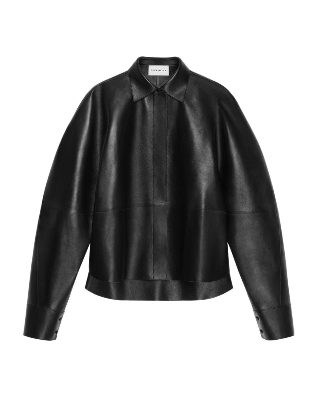 Givenchy Black Coccon Collared Long-Sleeve Shirt