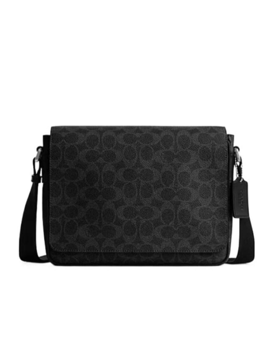 COACH Black Jack Flap Messenger Bag for men