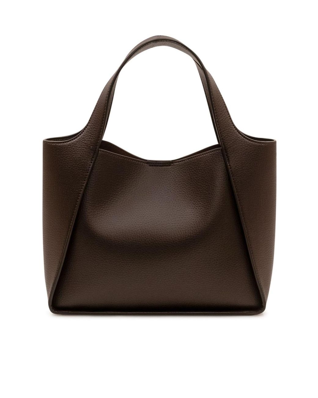Stella McCartney Brown Logo Perforated Shoulder Bag