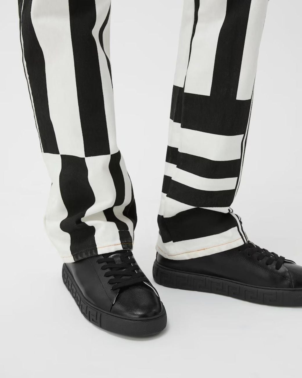 Versace Black Greca Sport Low-Top Sneakers for men