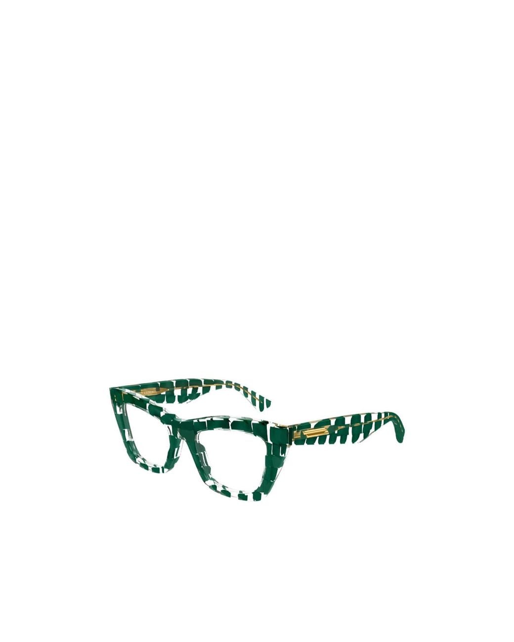 Bottega Veneta Green Eyewear Cat-Eye Frame Glasses