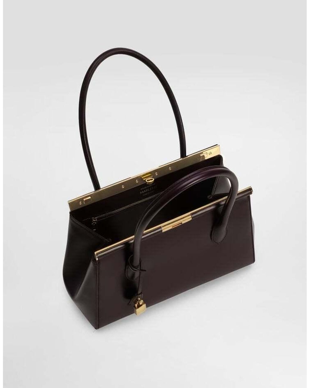 Dolce & Gabbana Black Marlene Turn-Lock Fastened Handbag