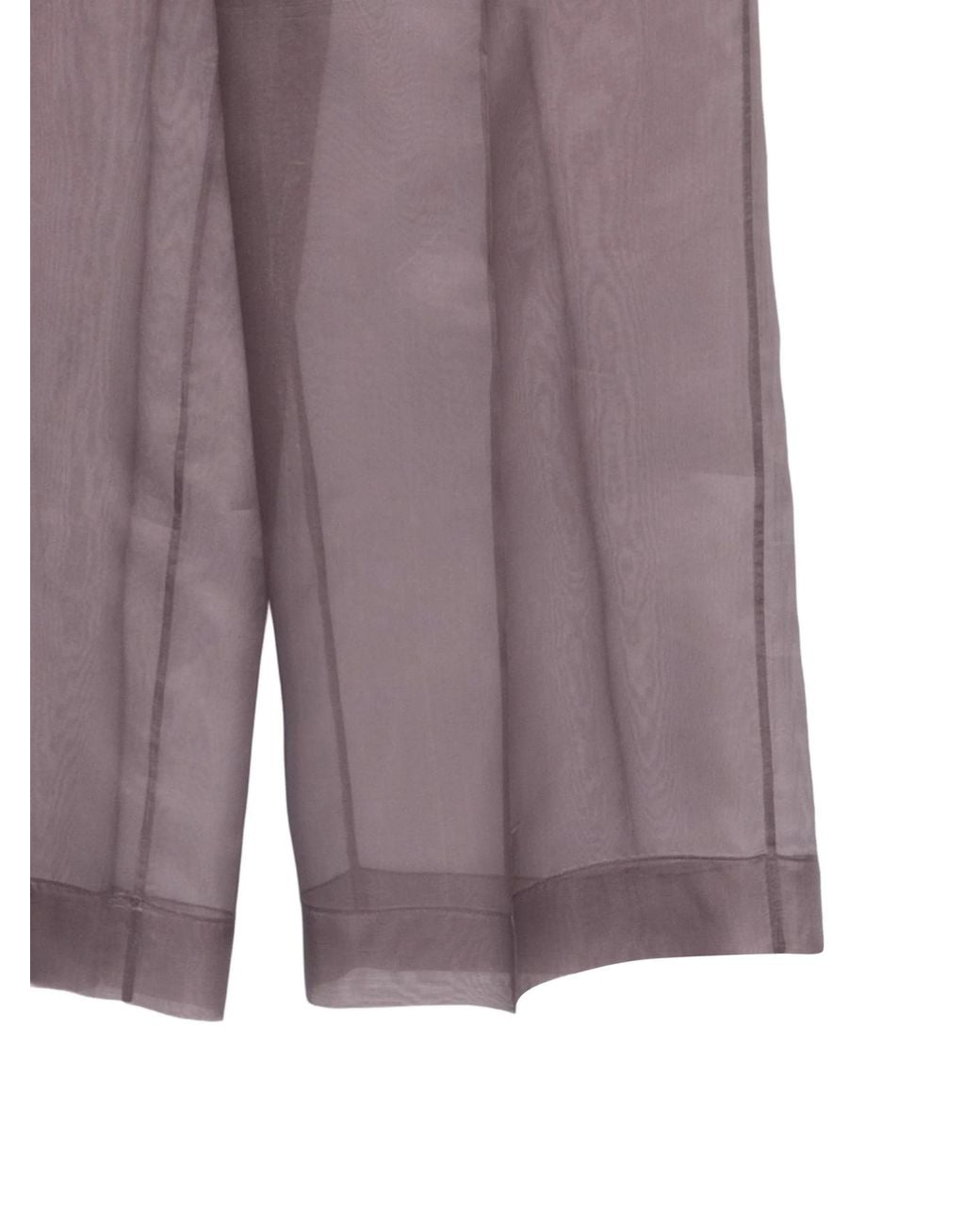 Antonelli Purple Sheer Wide-Leg Trousers
