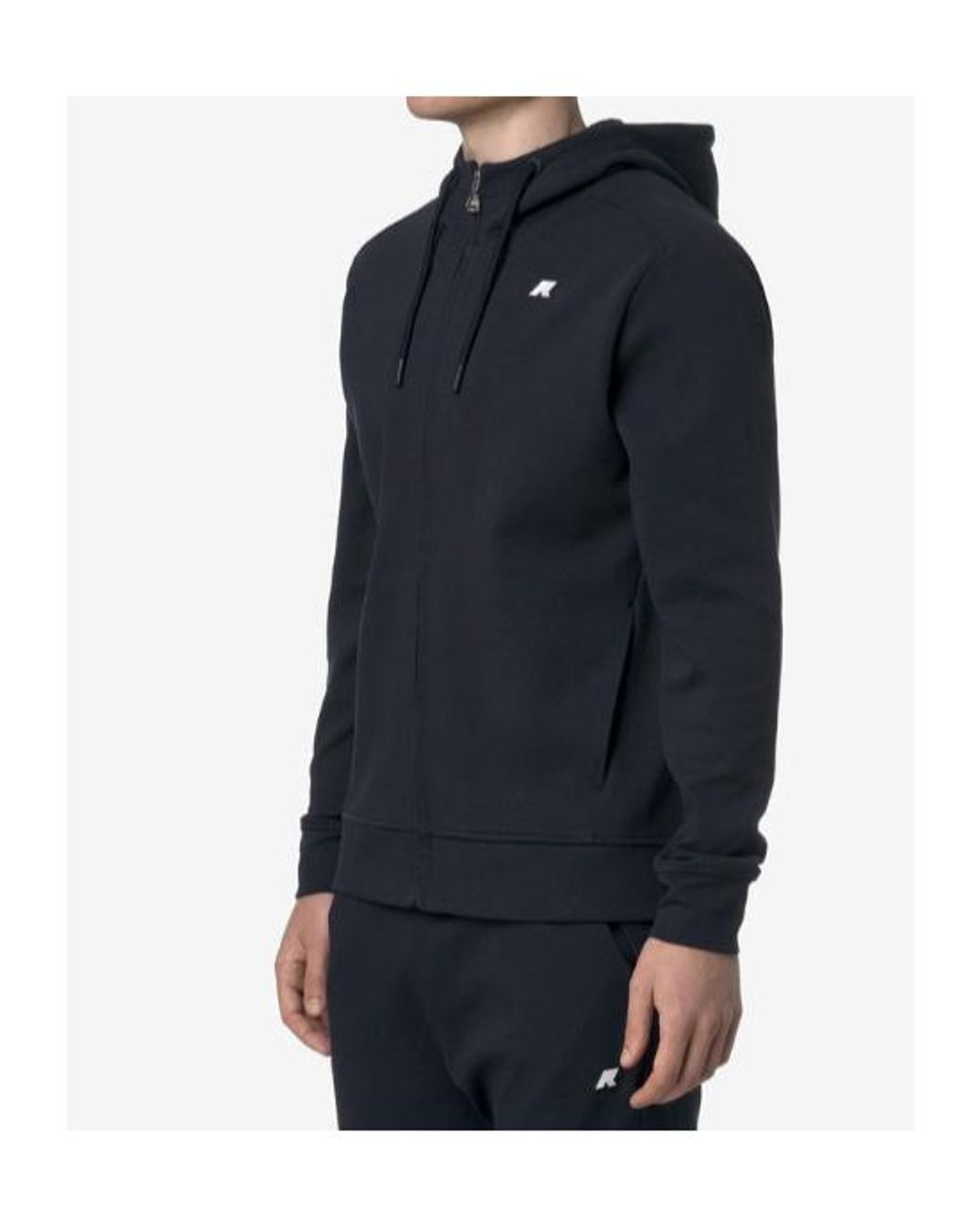 K-Way Blue Zip-Up Hooded Hoodie for men