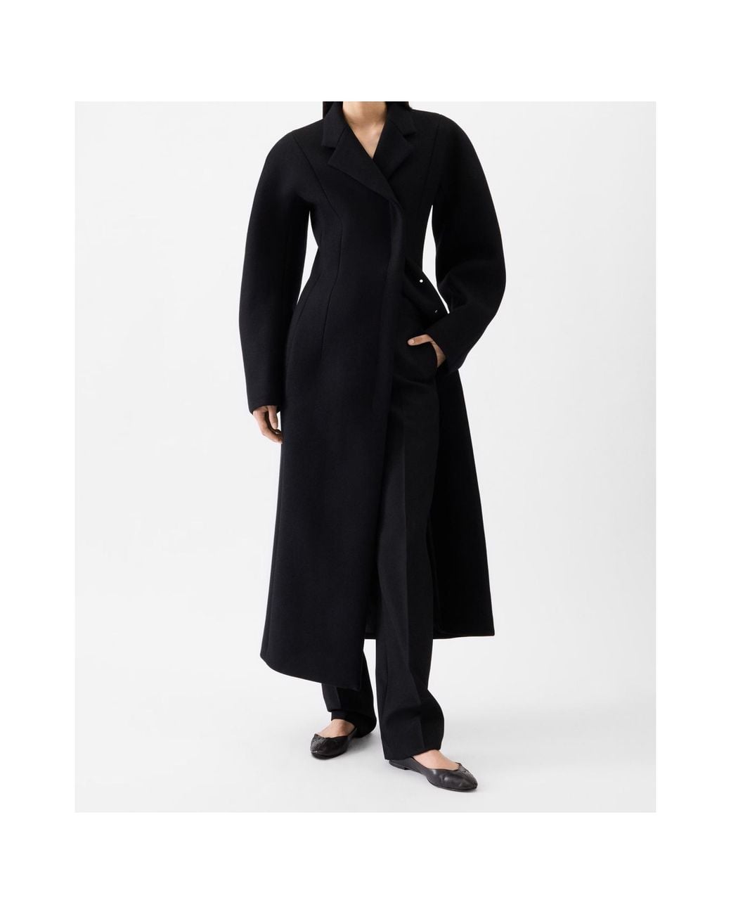 Jacquemus Black The Curvo Long Sleeved Coat