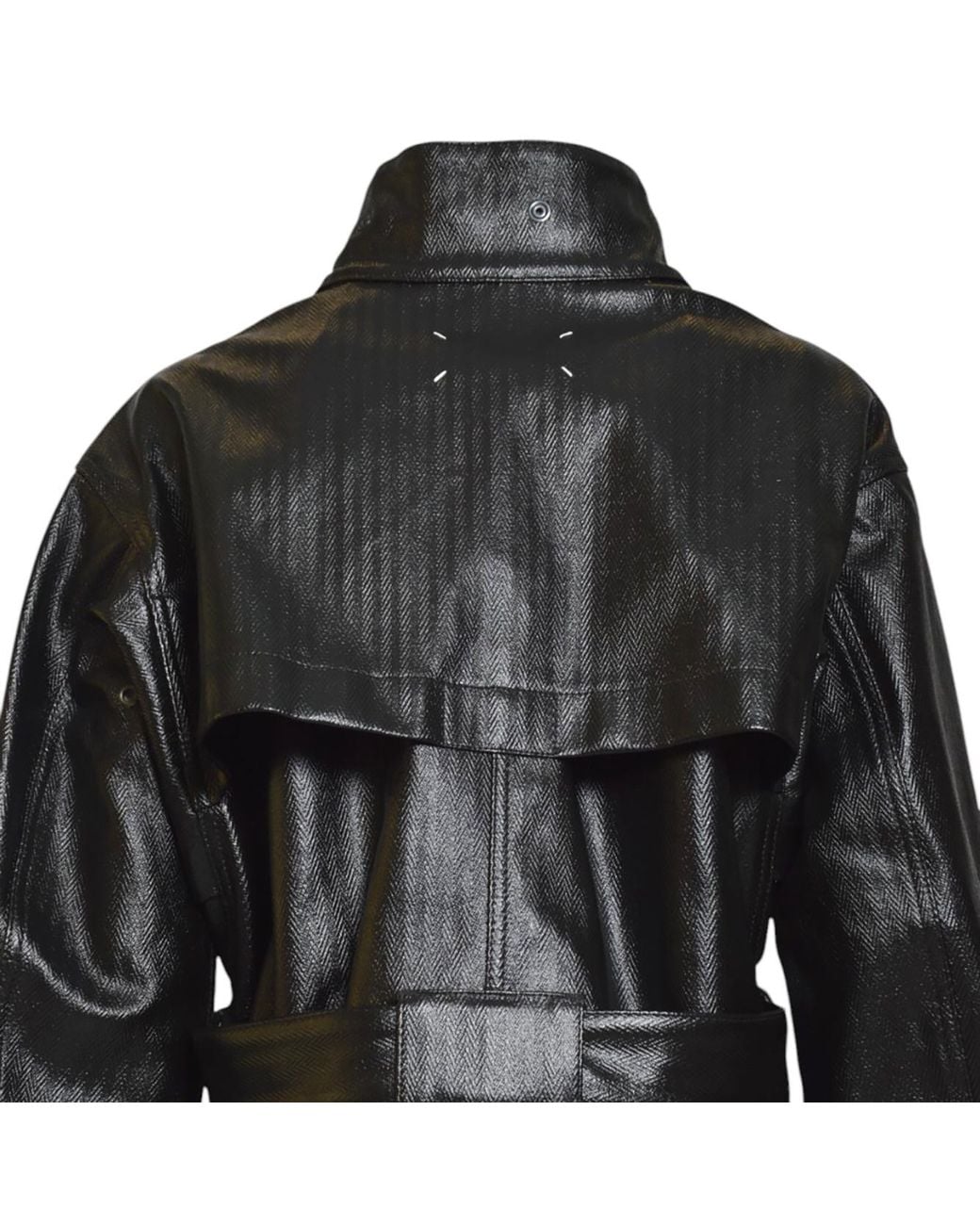 Maison Margiela Black Stand Up Collar Betled Jacket