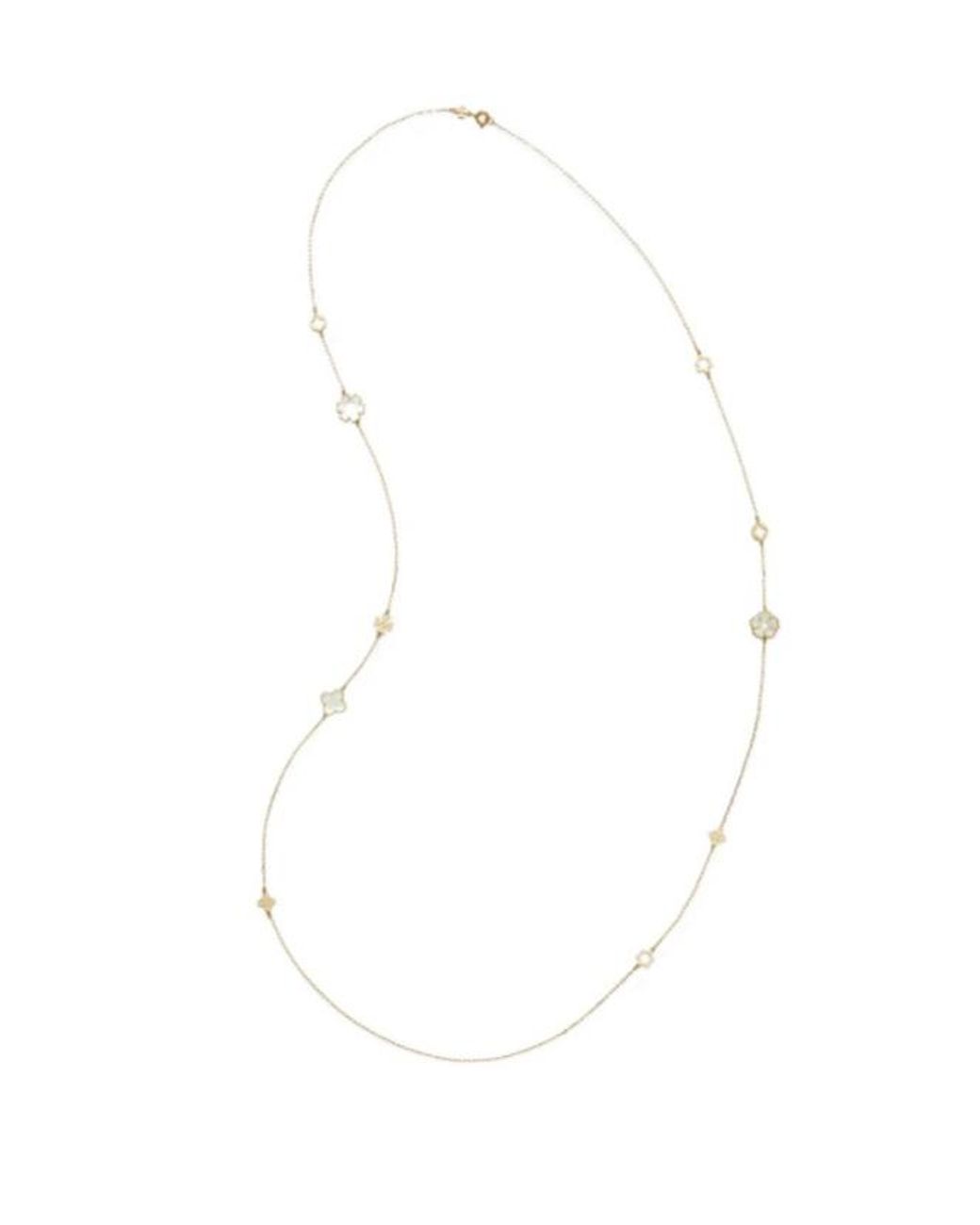 Tory Burch White Forget Me Not Necklace