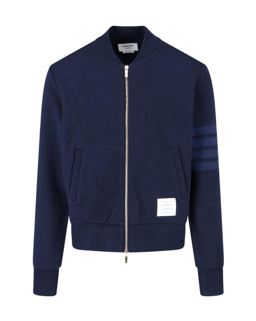 Thom Browne Blue Long-Sleeved Zip-Up Jacket for men