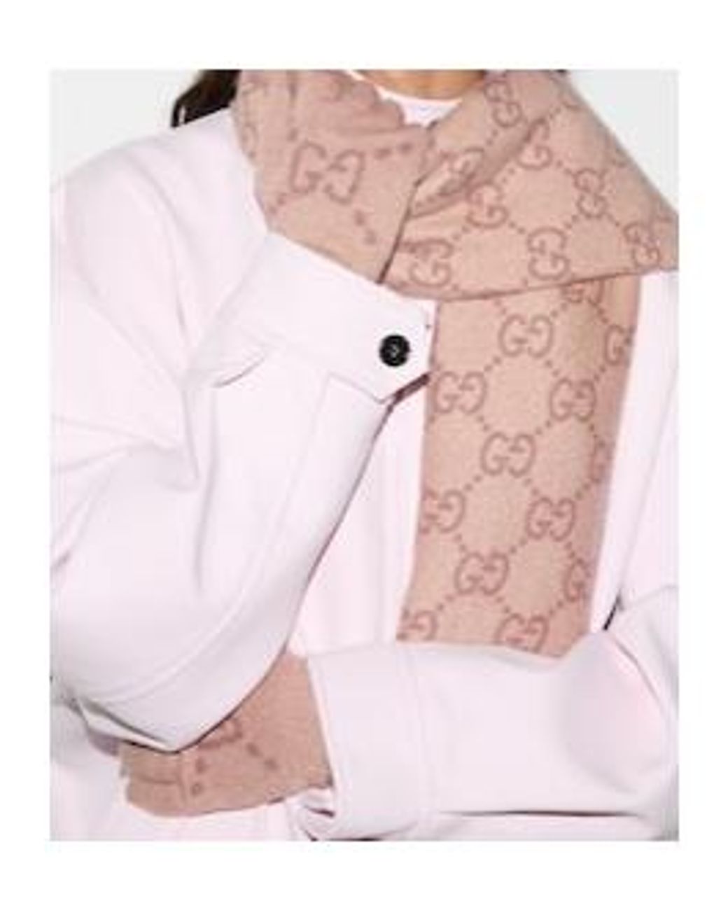 Gucci Pink Gg Lamé Gloves