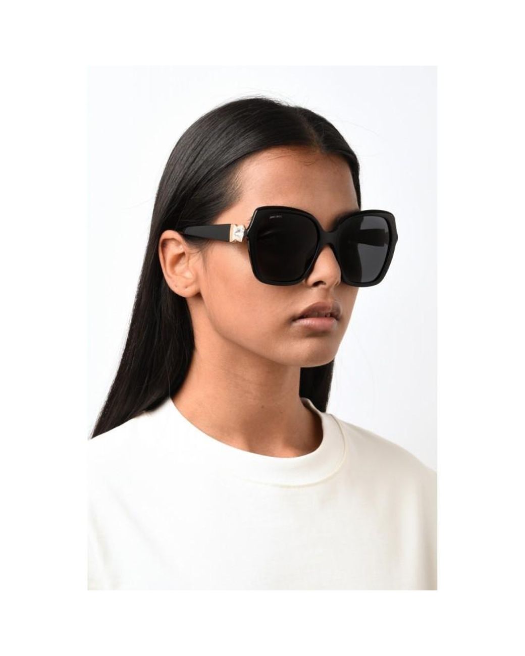 Jimmy Choo Black Eyewear Square Frame Sunglasses