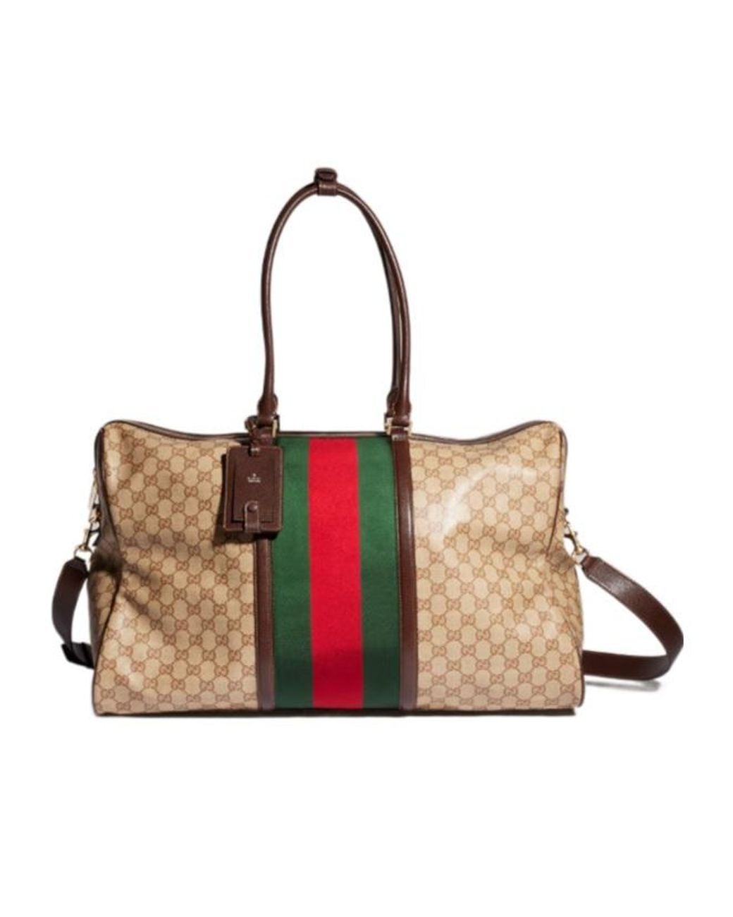 Gucci Brown Gg Monogrammed Medium Duffle Bag for men