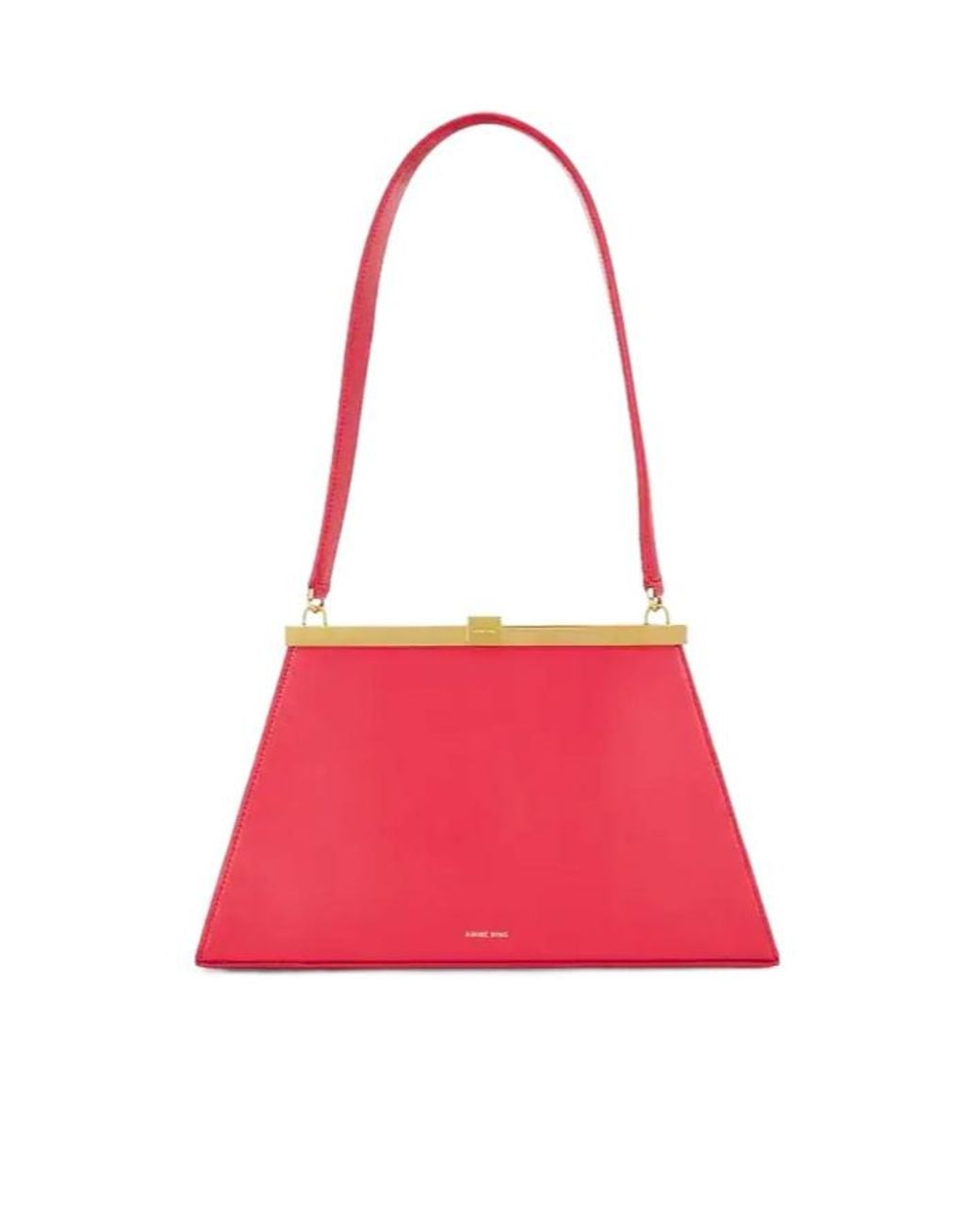 Anine Bing Red Anine Smooth Leather Shoulder Bag