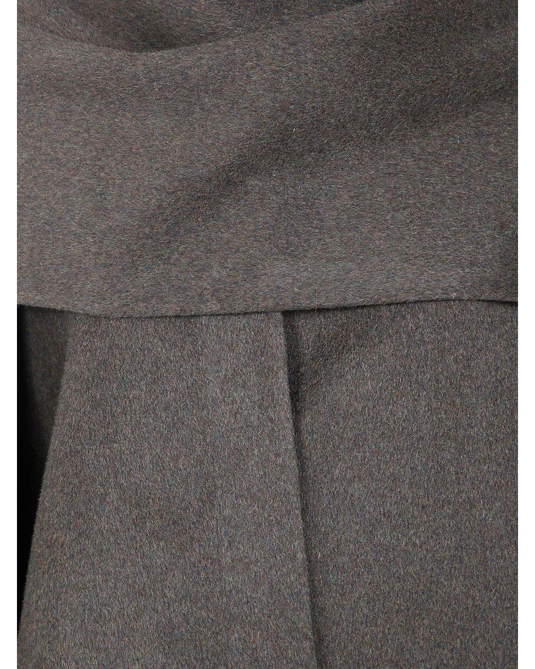 Soeur Gray Finn Draped Wool Coat