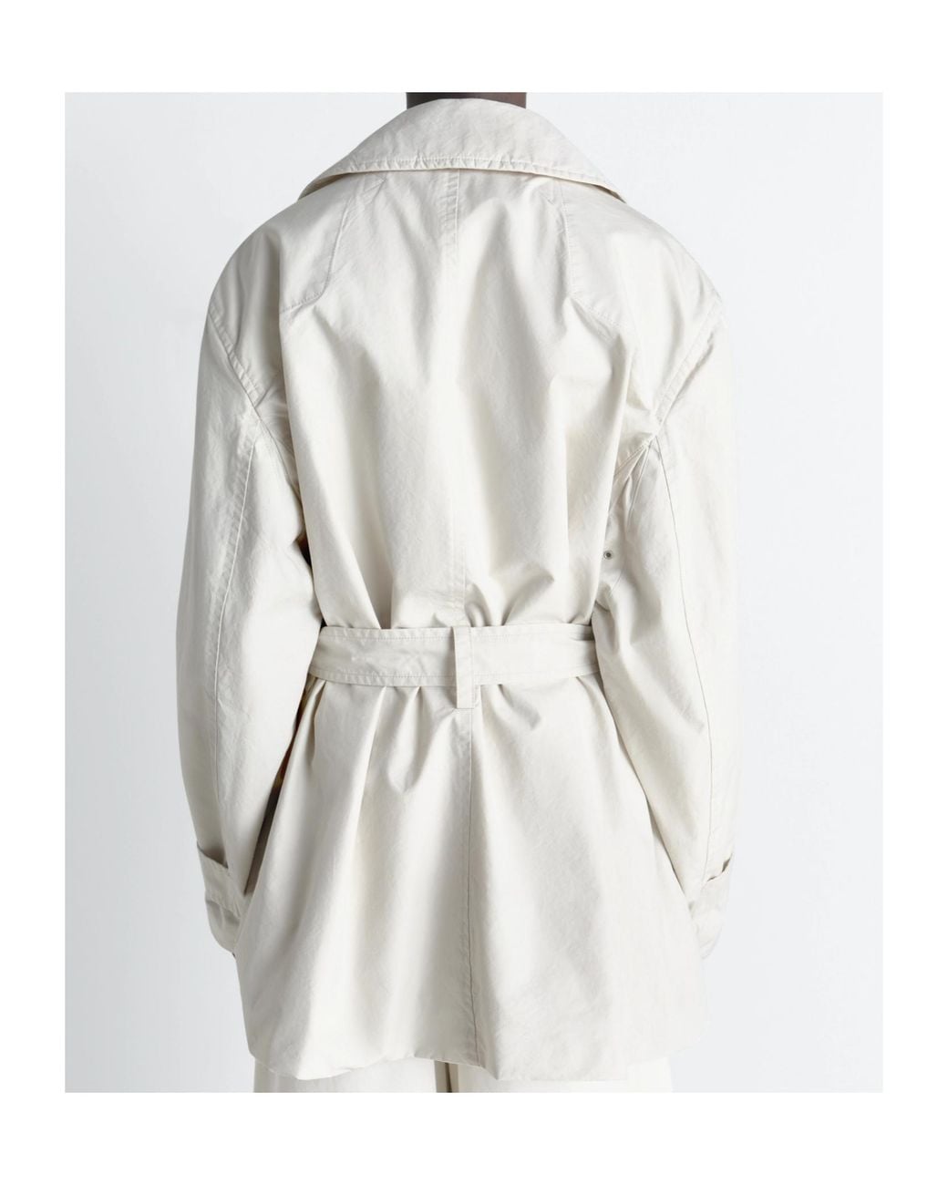 Lemaire White Belted Trench Coat