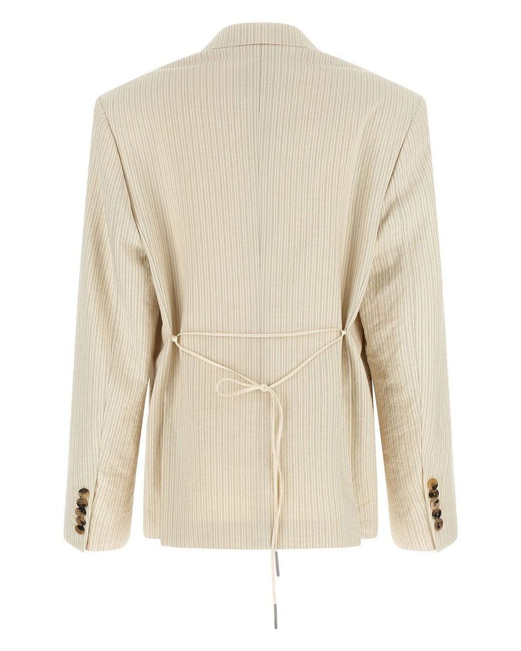 Dries Van Noten Natural Bosea Bis Oversized Blazer