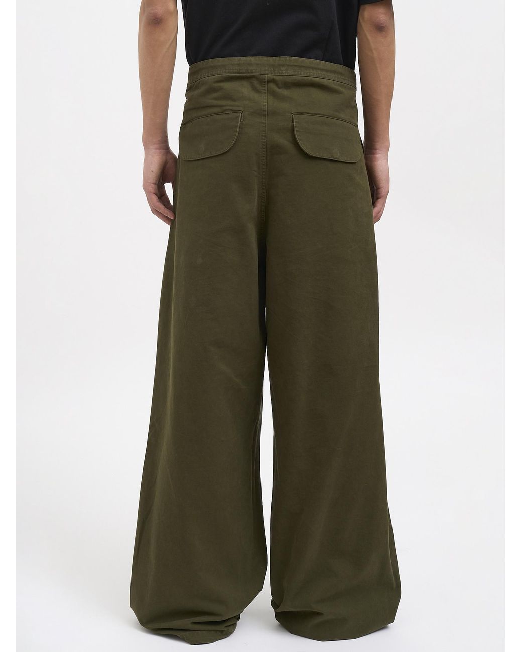 Entire studios Green Drawstring Utility Casual Pants for men