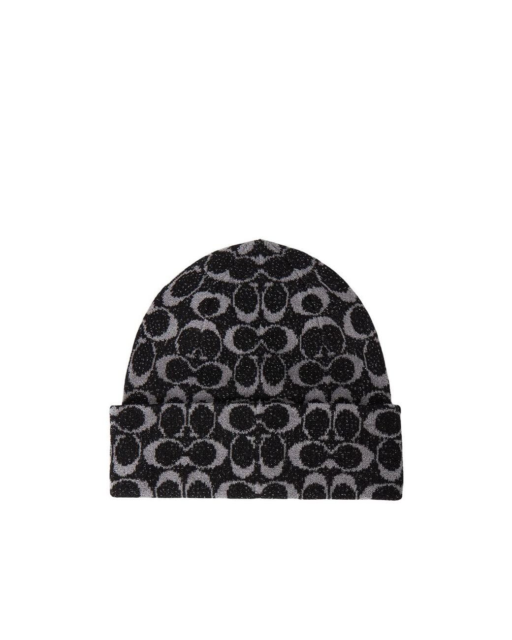 COACH Black Gloves And Hat Two-Piece Set